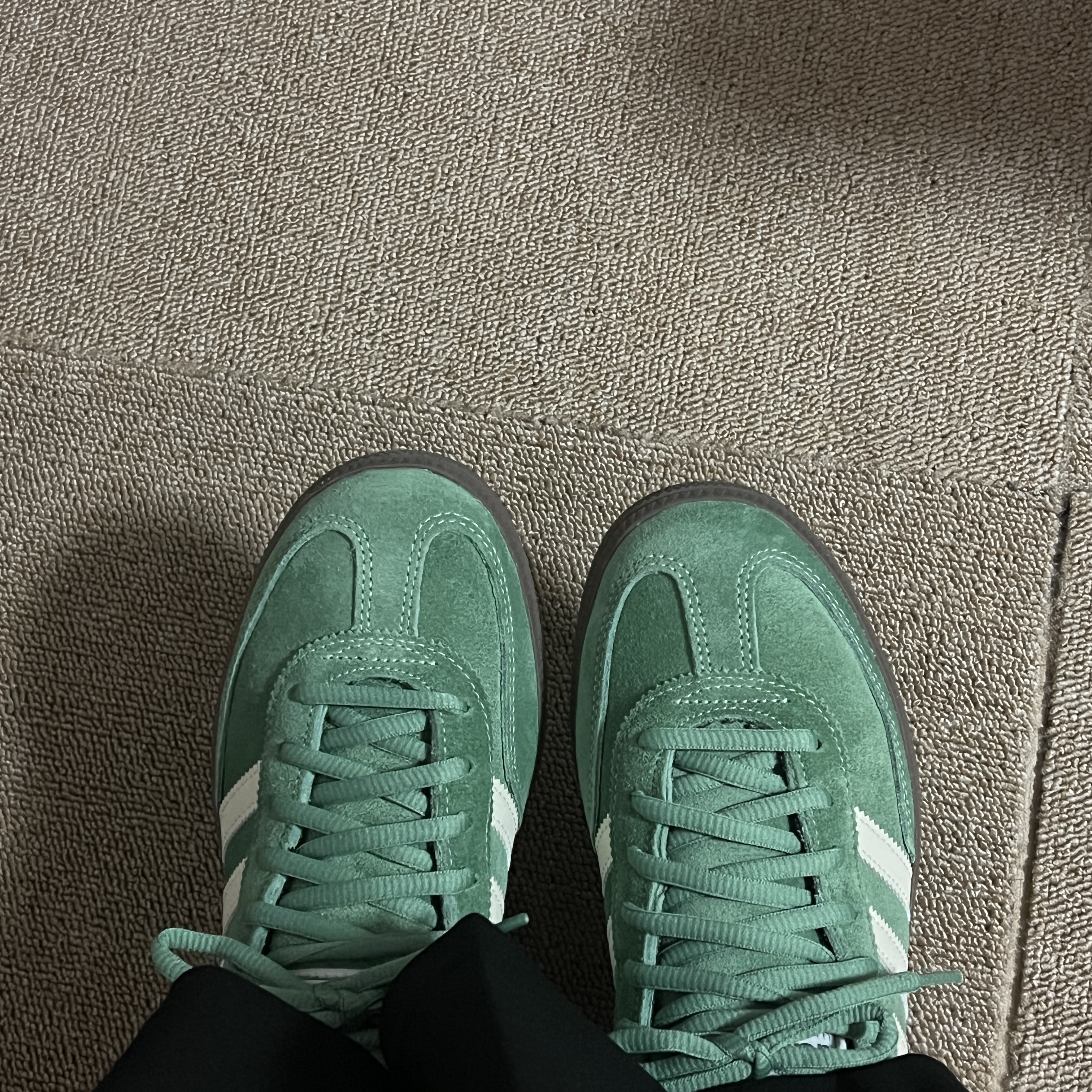 Adidas Spezial Handball Preloved Green Cream White 착용 스타일