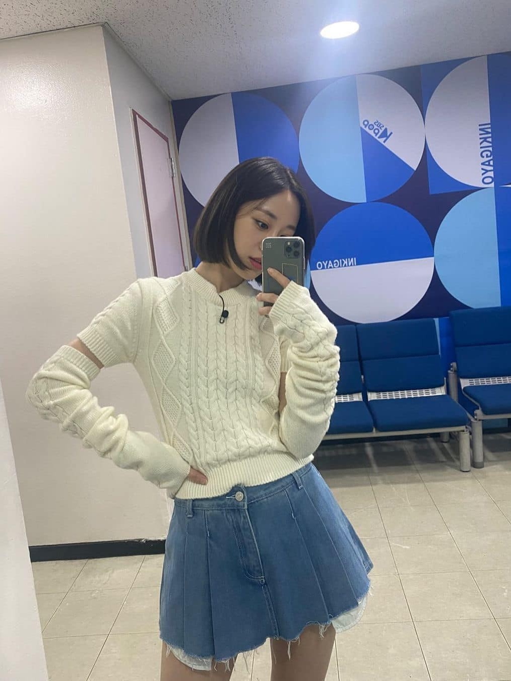 (W) Matin Kim Double Zipper Denim Mini Skirt Blue, (W) Jaded London Ludlow Mini Skirt Denim 착용 스타일 - 3