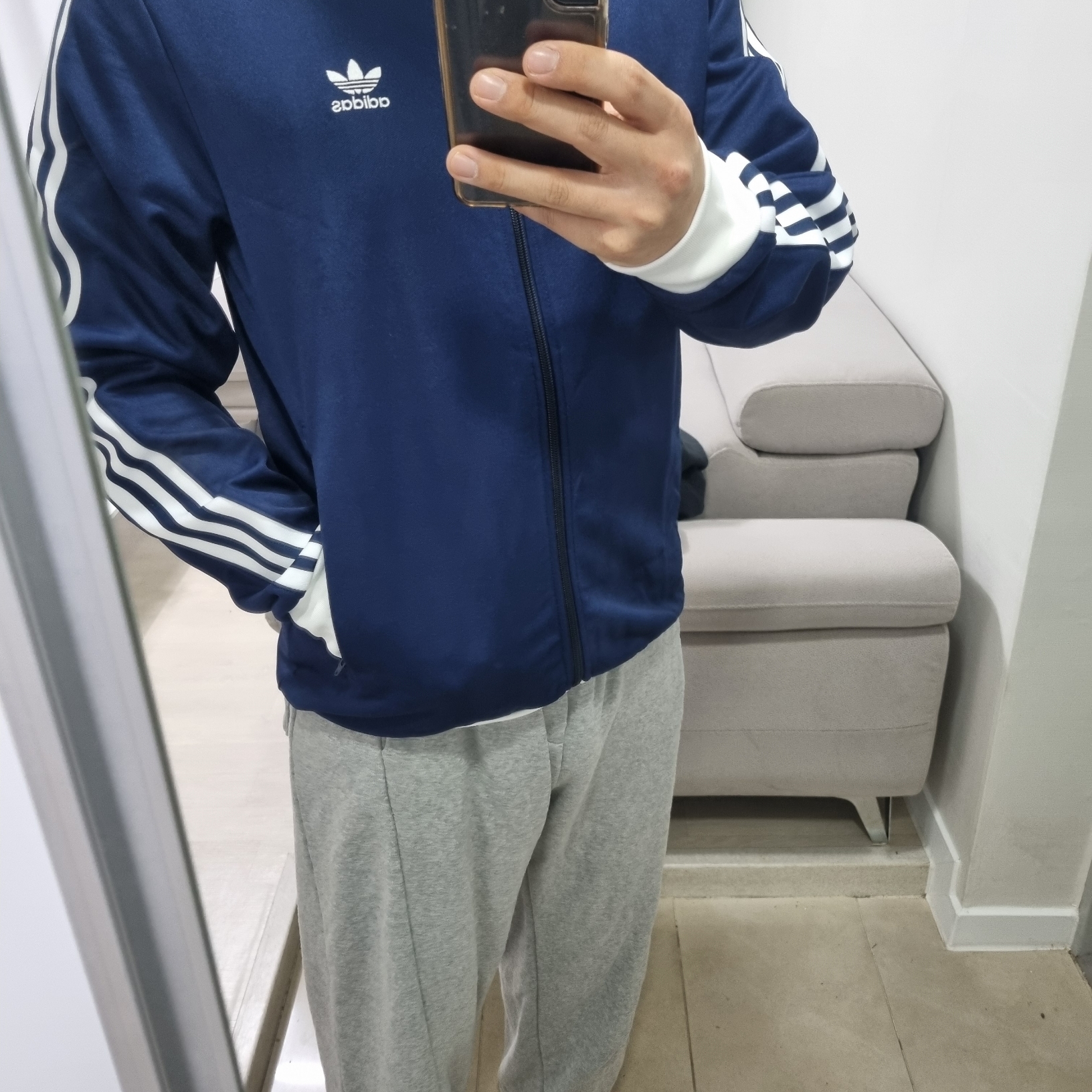 Adidas Adicolor Classic Beckenbauer Track Top Night Indigo - US Sizing 착용 스타일 - 1