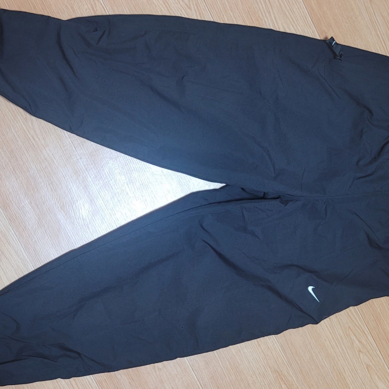 Nike NRG Solo Swoosh Woven Track Pants Black White - Asia 착용 스타일 - 1