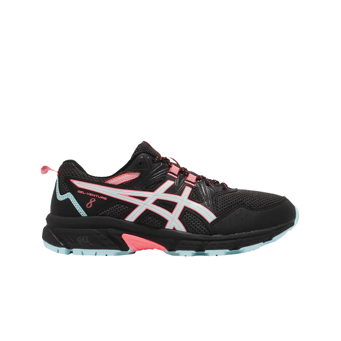 1012A706-008 (W) Asics Gel-Venture 8 Black Clear Blue - D Wide