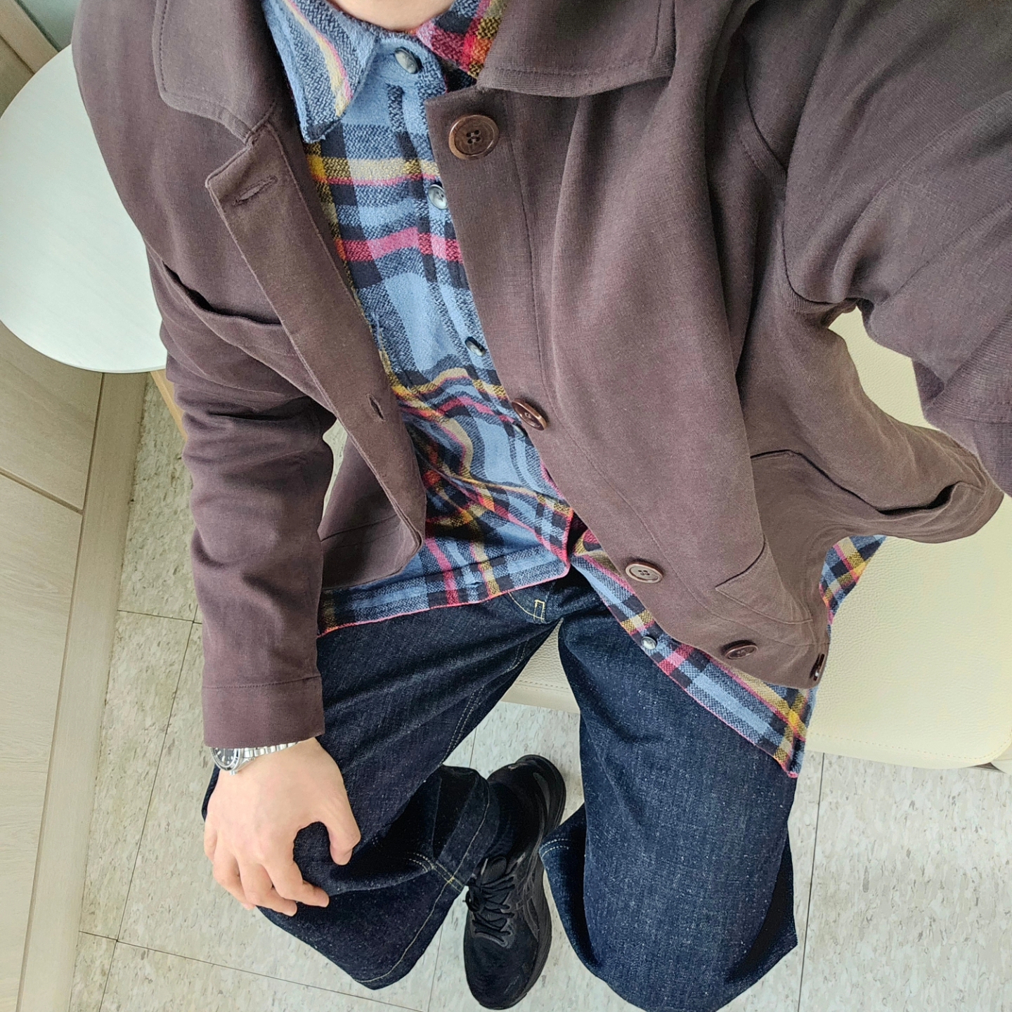 Studio Nicholson Pyad Denim Pants Indigo, Omega Seamaster Planet Ocean 600M Co Axial Master Chronometer Steel Black 착용 스타일 - 3