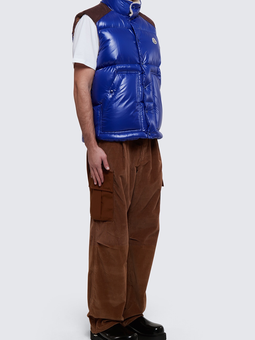 Moncler Ardeche Down Gilet Blue - 23FW 착용 스타일 - 4