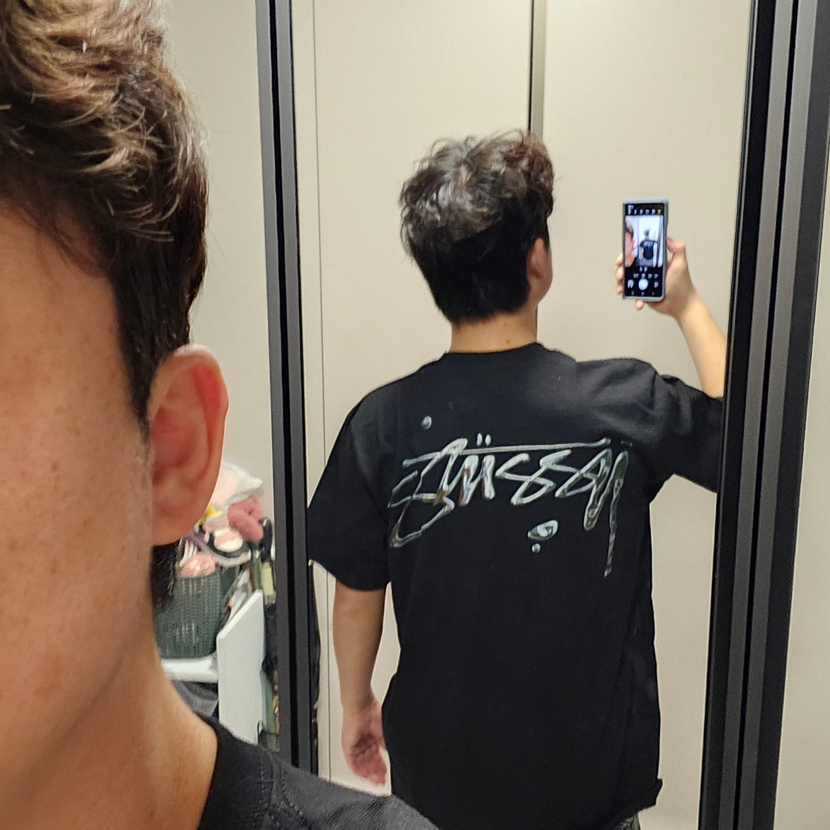 Stussy Mercury T-Shirt Black 착용 스타일