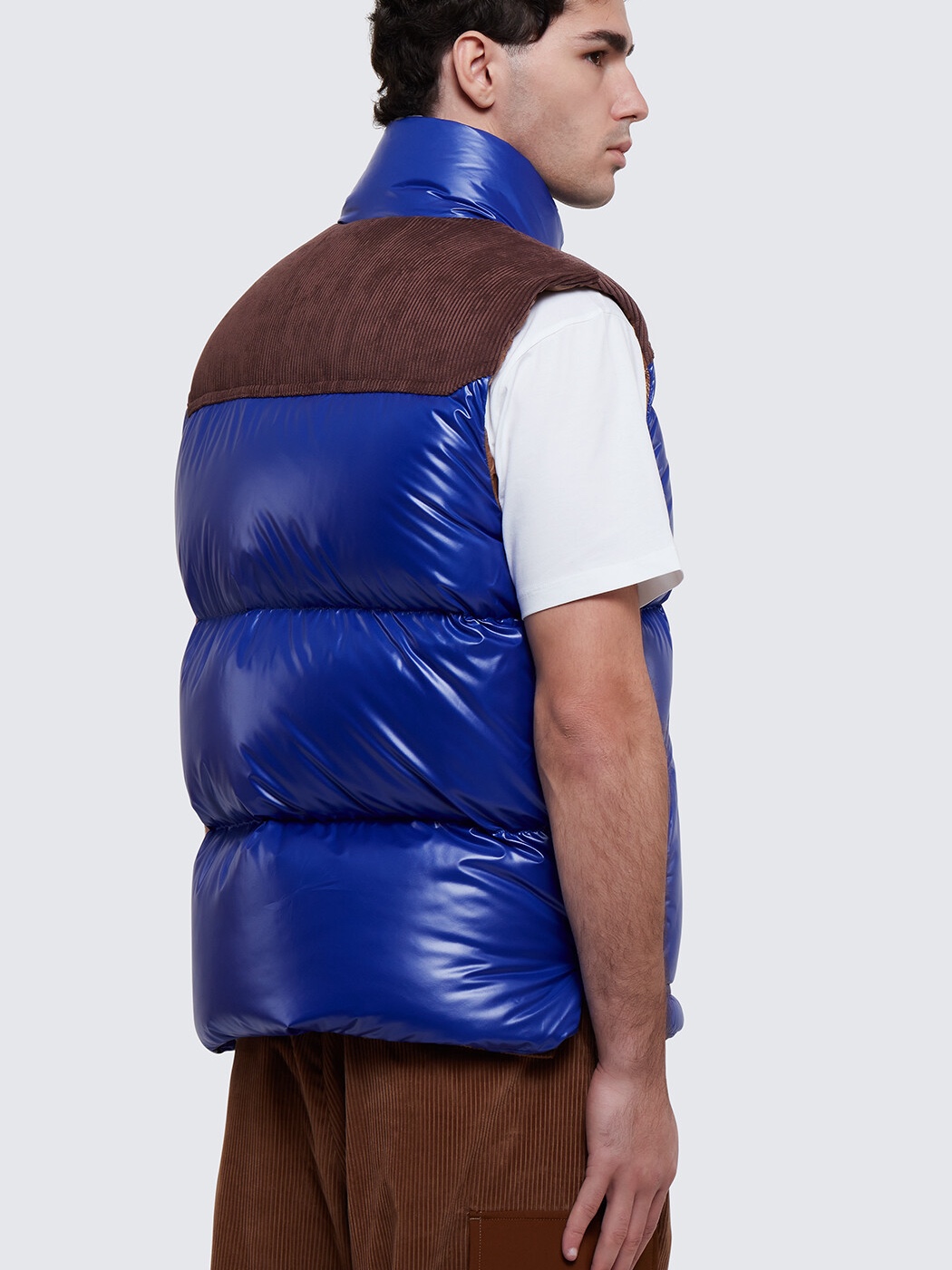 Moncler Ardeche Down Gilet Blue - 23FW 착용 스타일 - 3