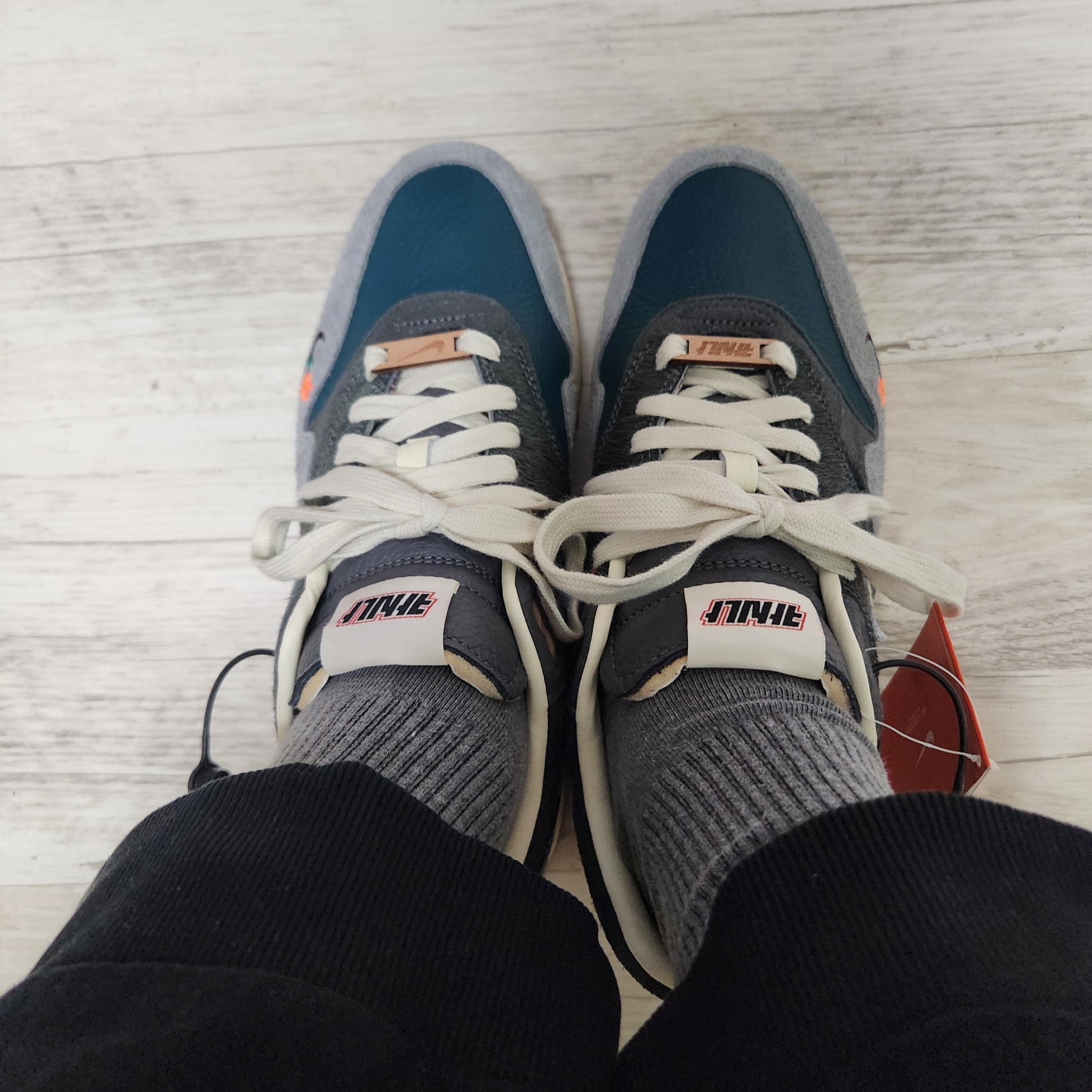Nike x Kasina Air Max 1 SP Won-Ang Particle Grey 착용 스타일 - 2