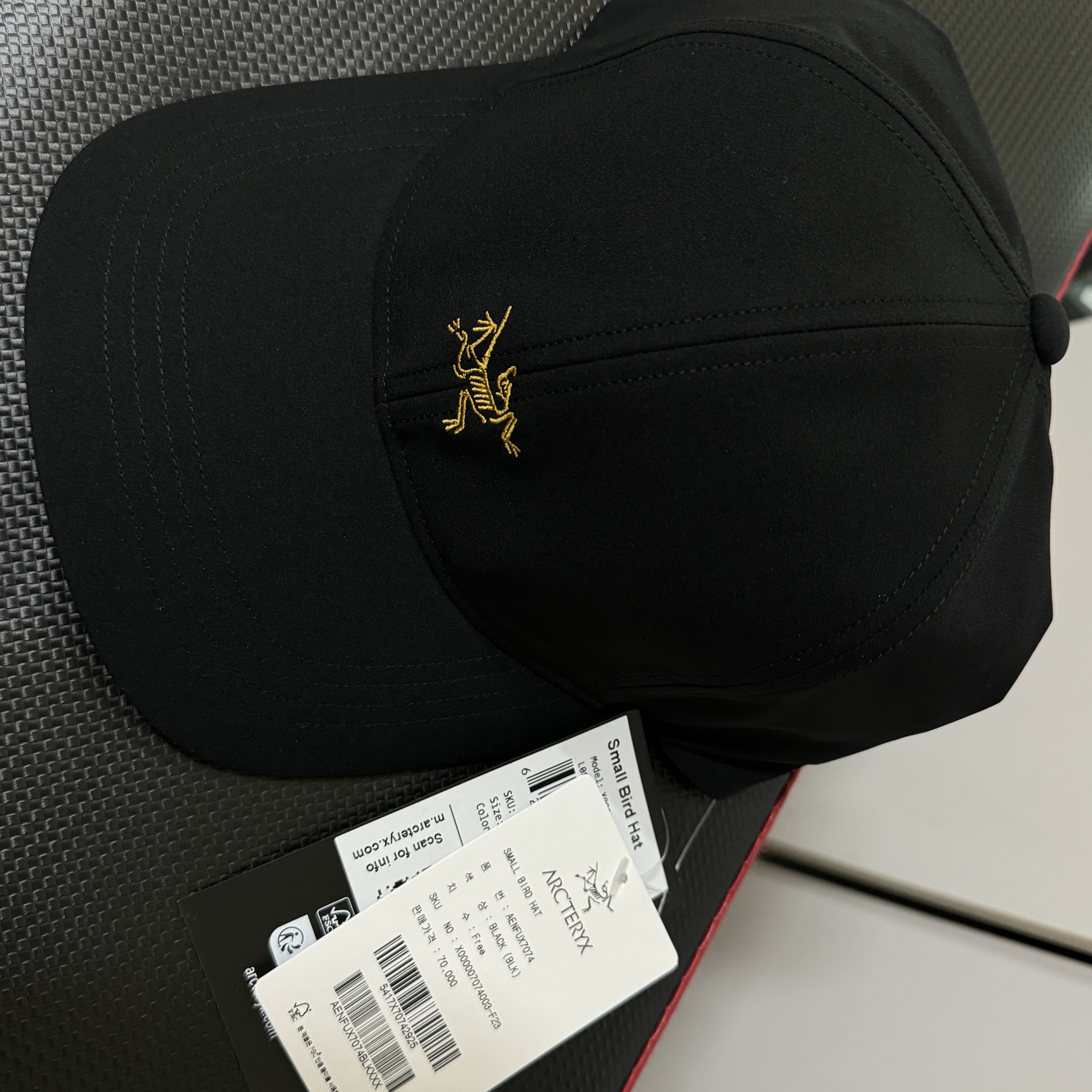 Arc'teryx Small Bird Cap Black 착용 스타일