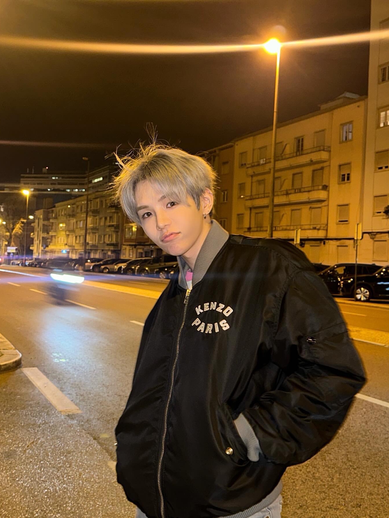 Kenzo Lucky Tiger Bomber Black 착용 스타일 - 4