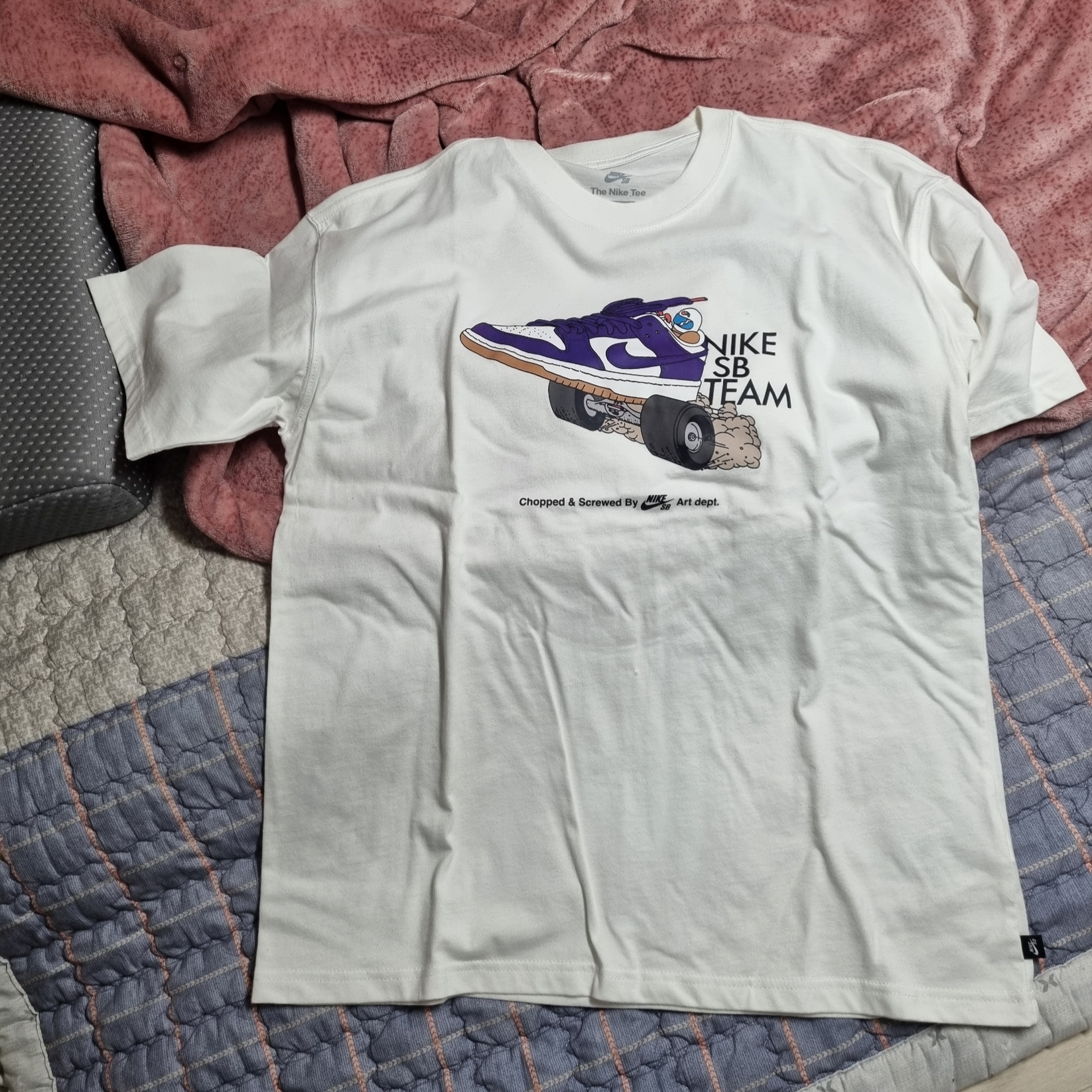 Nike SB Skateboarding T-Shirt White - Asia 착용 스타일