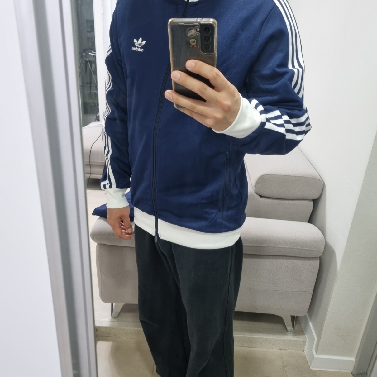 Adidas Adicolor Classic Beckenbauer Track Top Night Indigo - US Sizing 착용 스타일 - 2