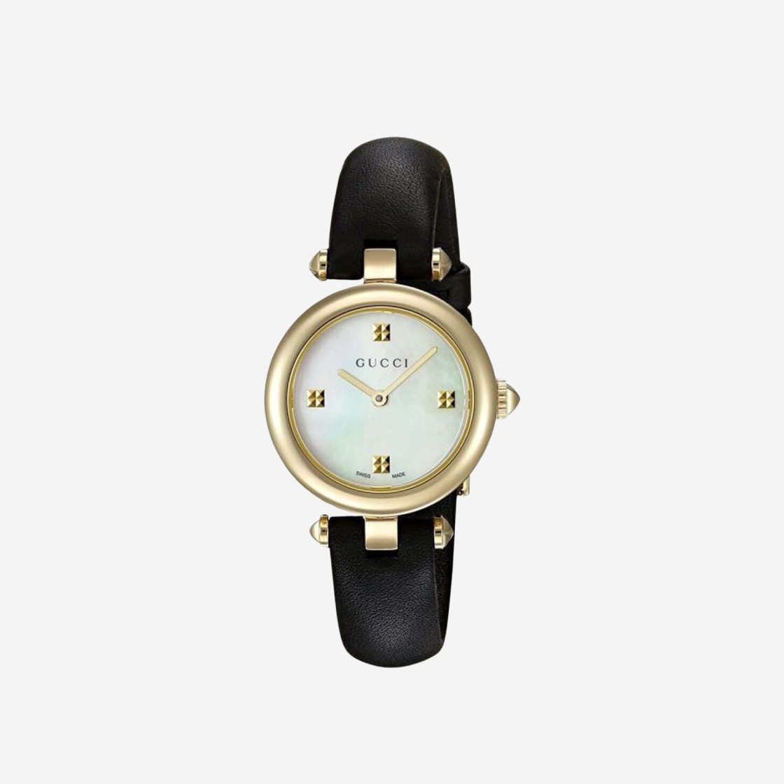 (W) Gucci Diamantissima Quartz 27mm Leather Black Mother of Pearl 상세 이미지 1