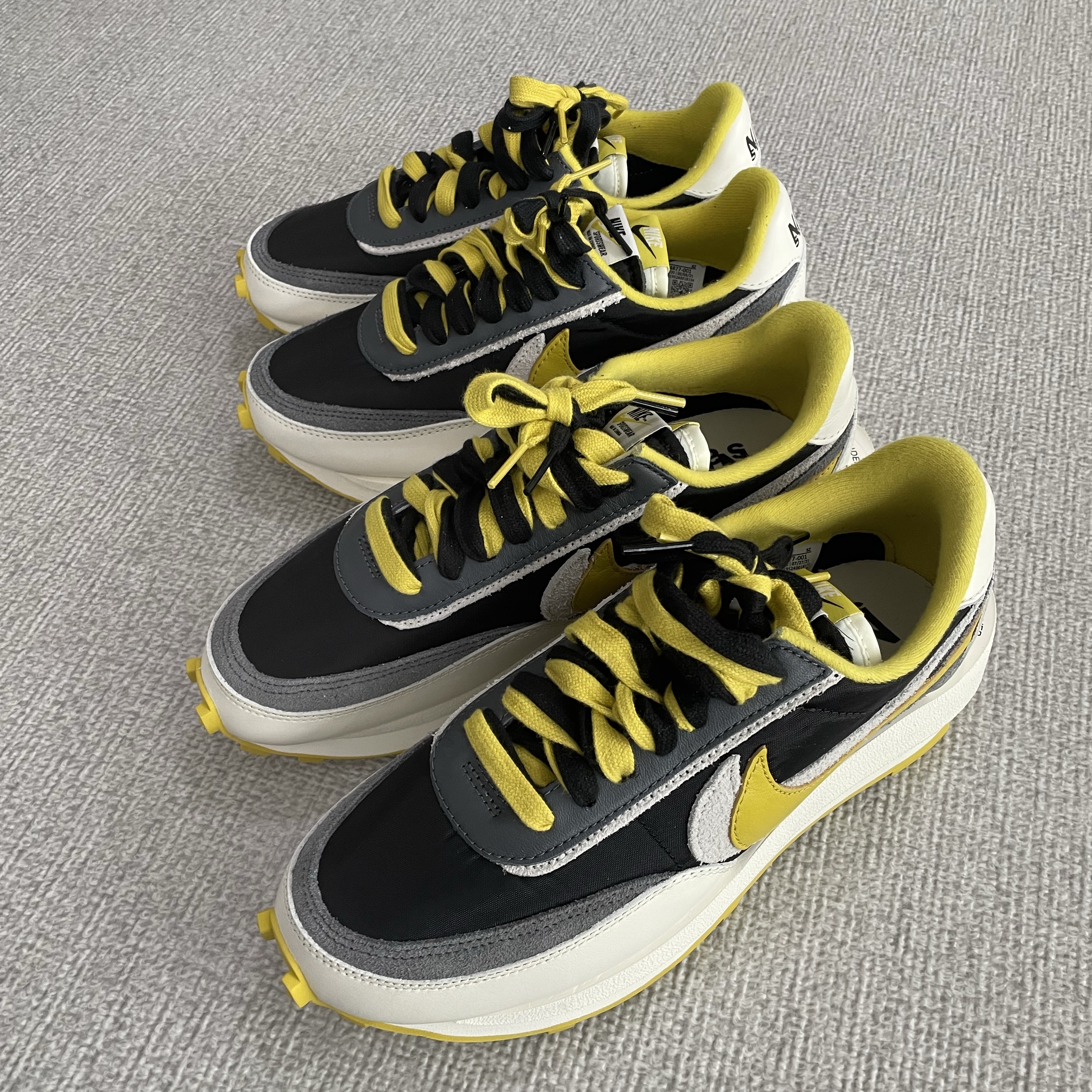 Nike x Sacai x Undercover LDWaffle Black Bright Citron 착용 스타일