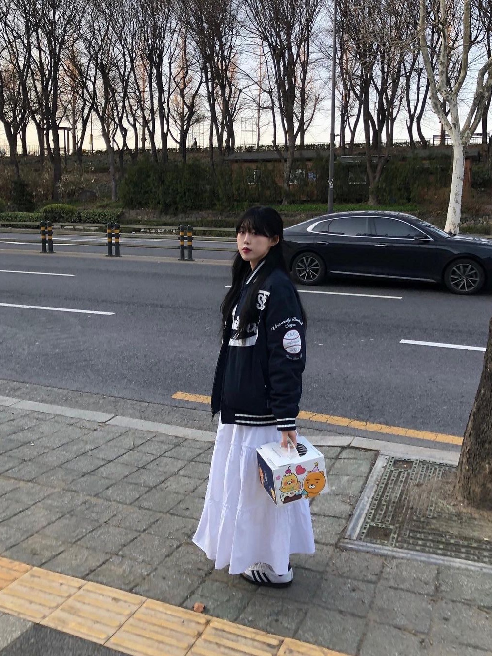 Safarispot Roux Base Uniform Team Reversible Varsity Navy 착용 스타일