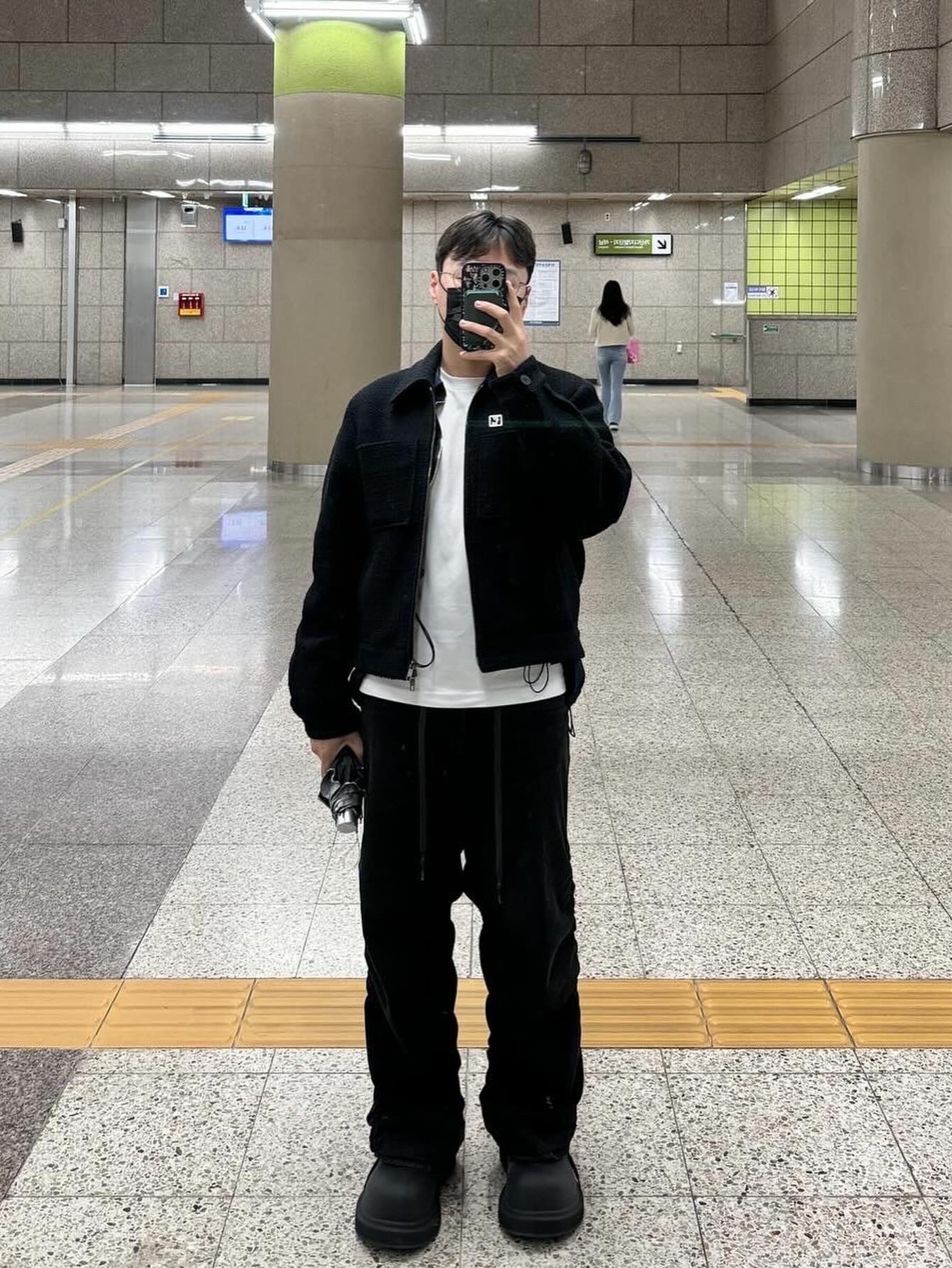Wooyoungmi Tweed Jacket Black - 24SS, Balenciaga Steroid Derby Black 착용 스타일 - 1