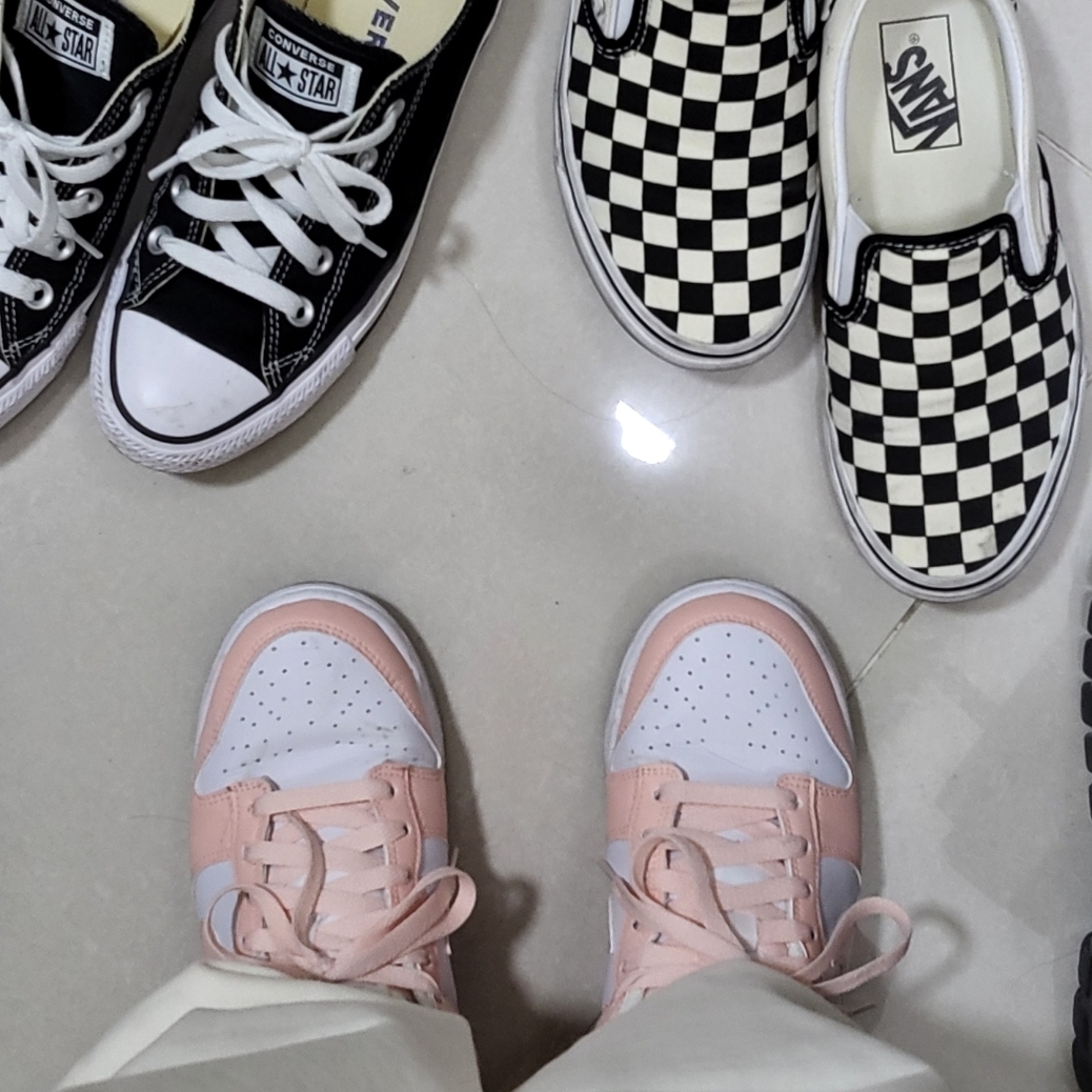 (W) Nike Dunk Low Pearl Pink 착용 스타일