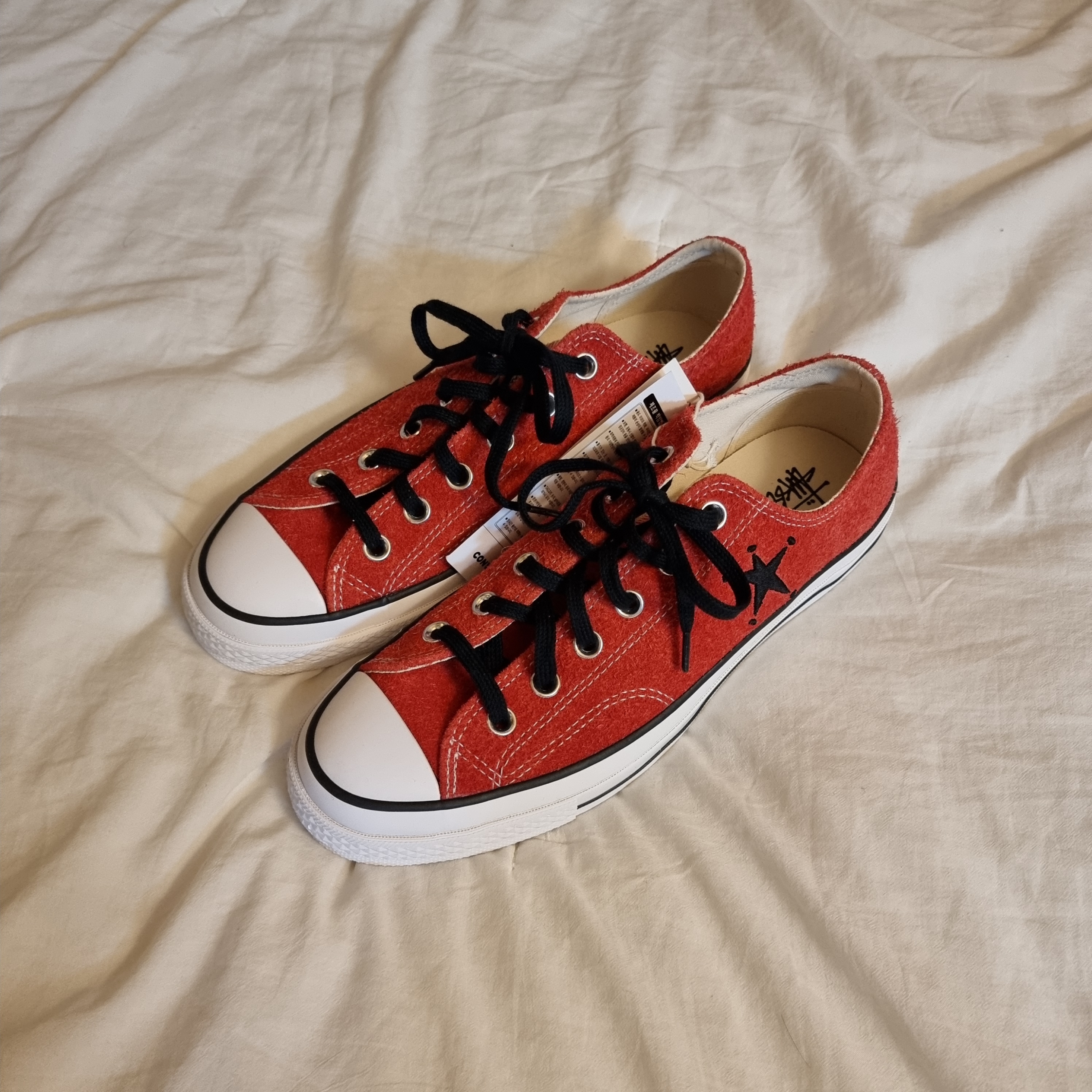 Converse x Stussy Chuck 70 Ox Poppy Red 착용 스타일