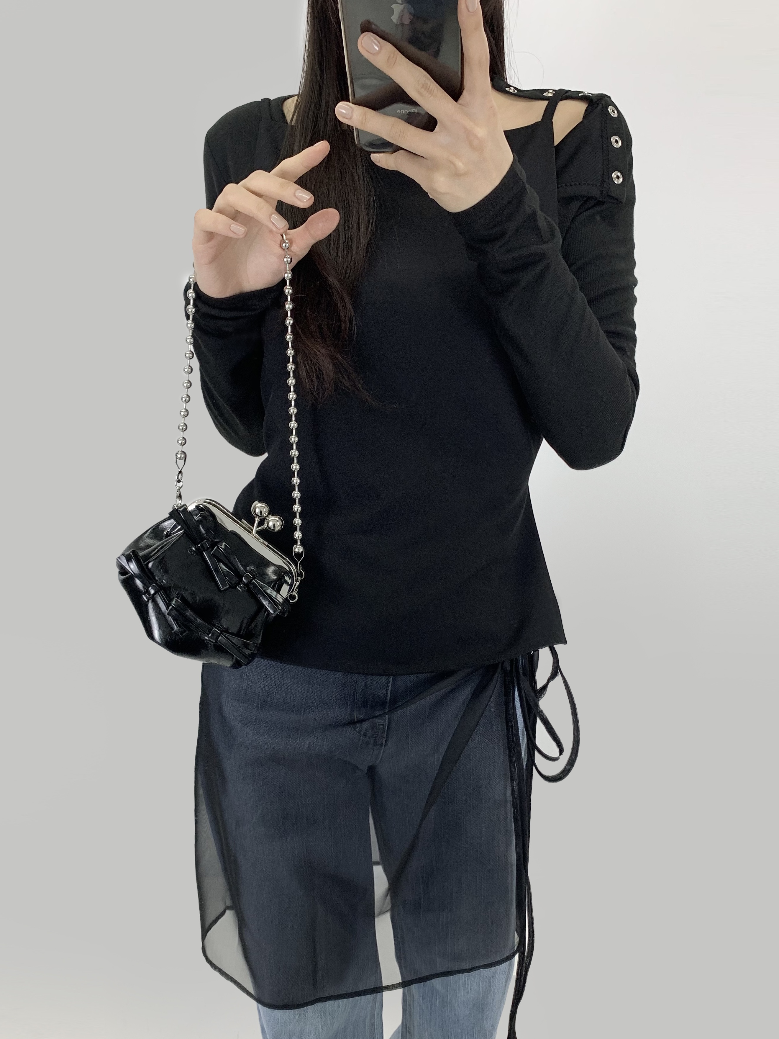 Fila Interun Pink Black 착용 스타일 - 2