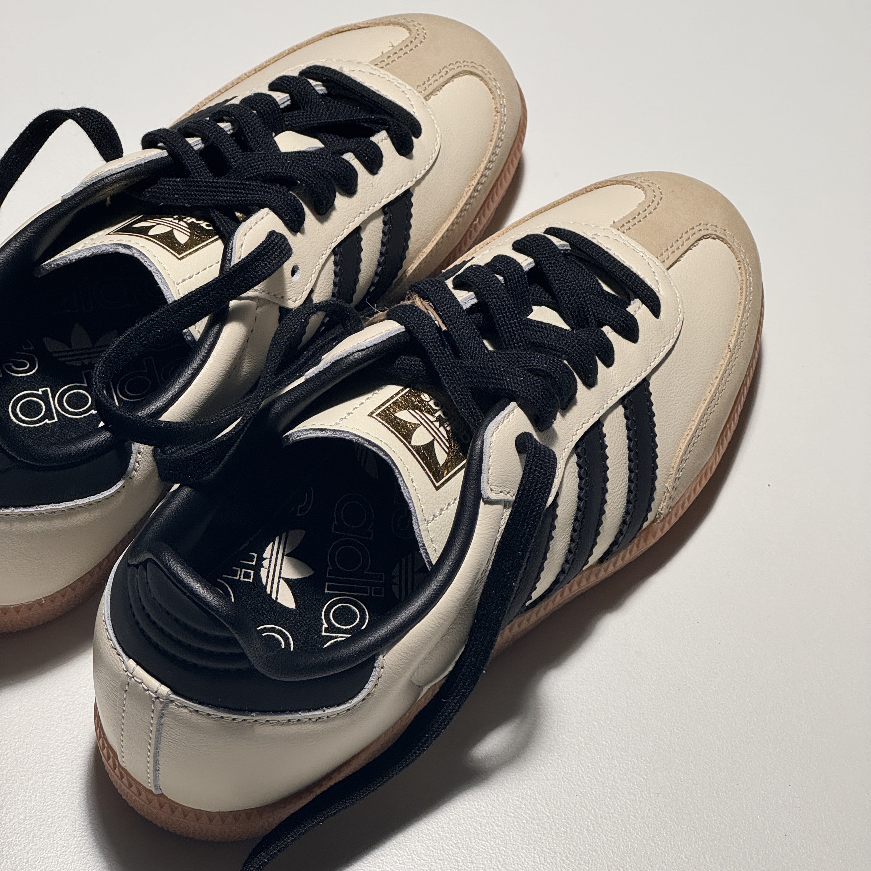 (W) Adidas Samba OG Cream White Core Black 착용 스타일