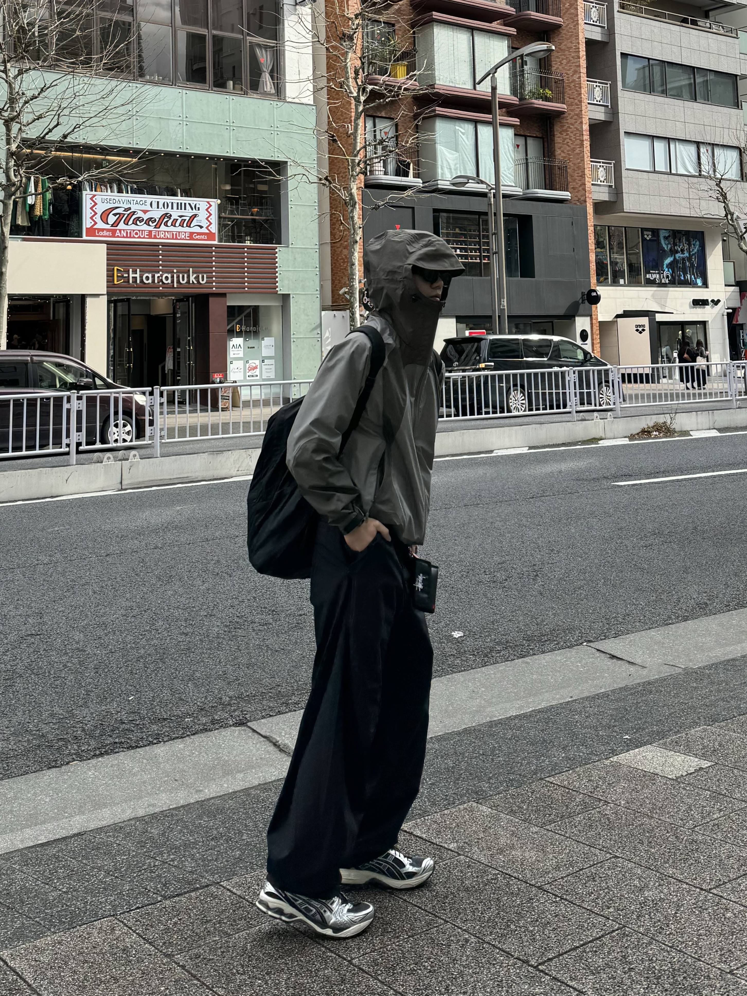 Sansan Gear 3L Jacket Mud Khaki - 23SS, Sansan Gear Side Snap Pants V2 Black - 23FW 착용 스타일 - 1