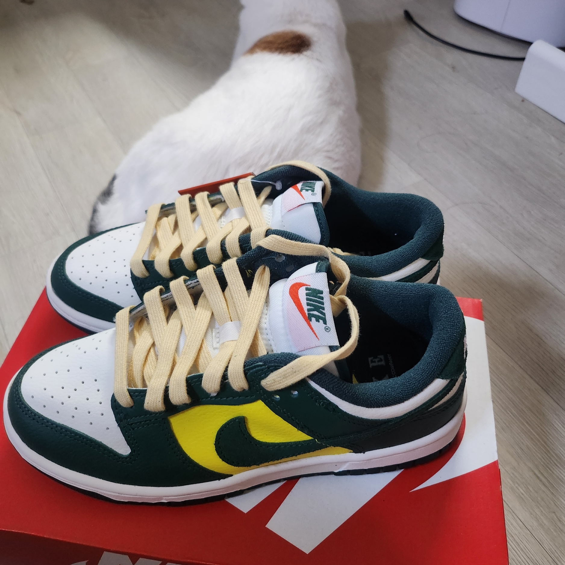 (W) Nike Dunk Low SE Opti Noble Green 착용 스타일