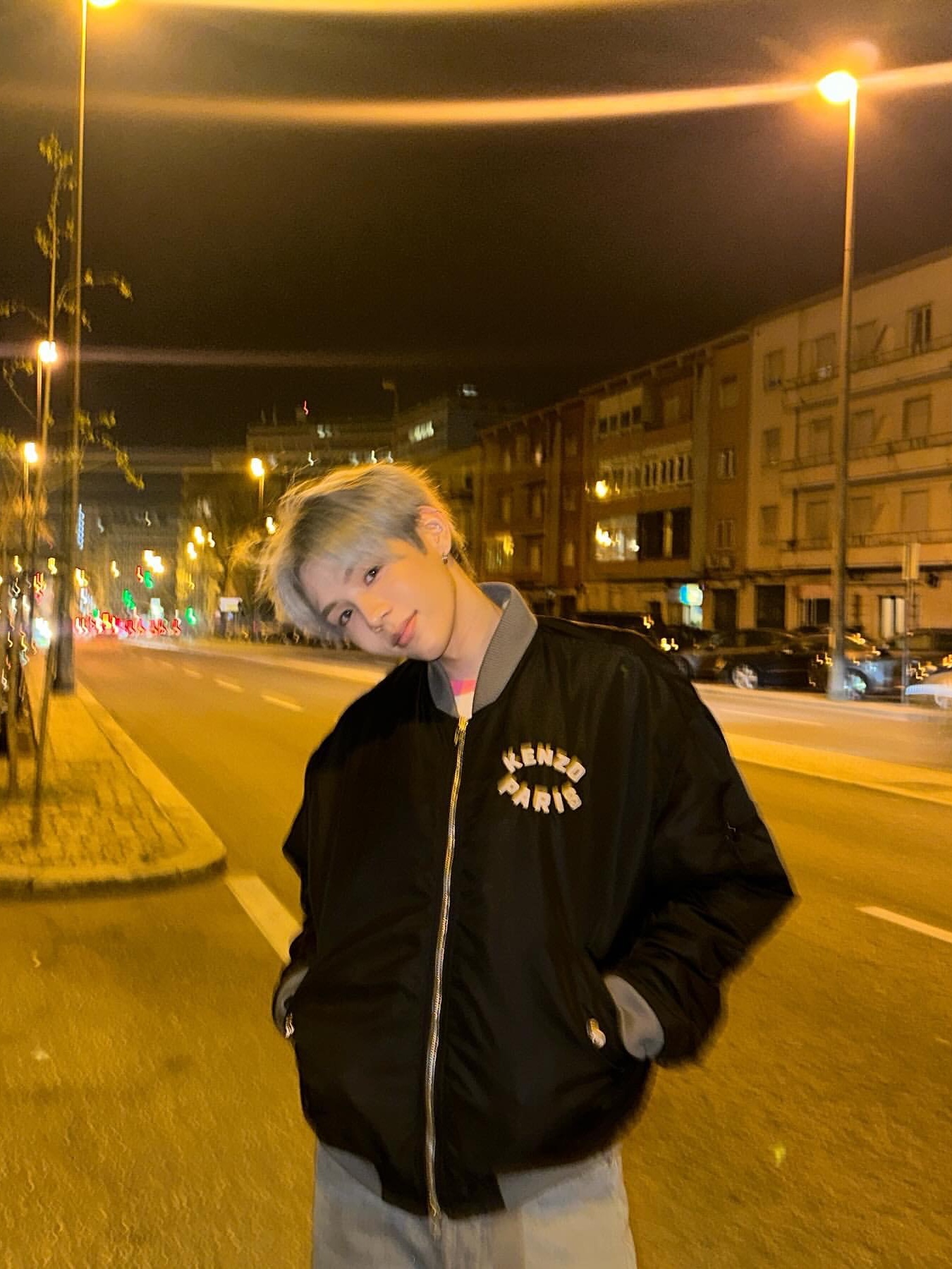 Kenzo Lucky Tiger Bomber Black 착용 스타일 - 3