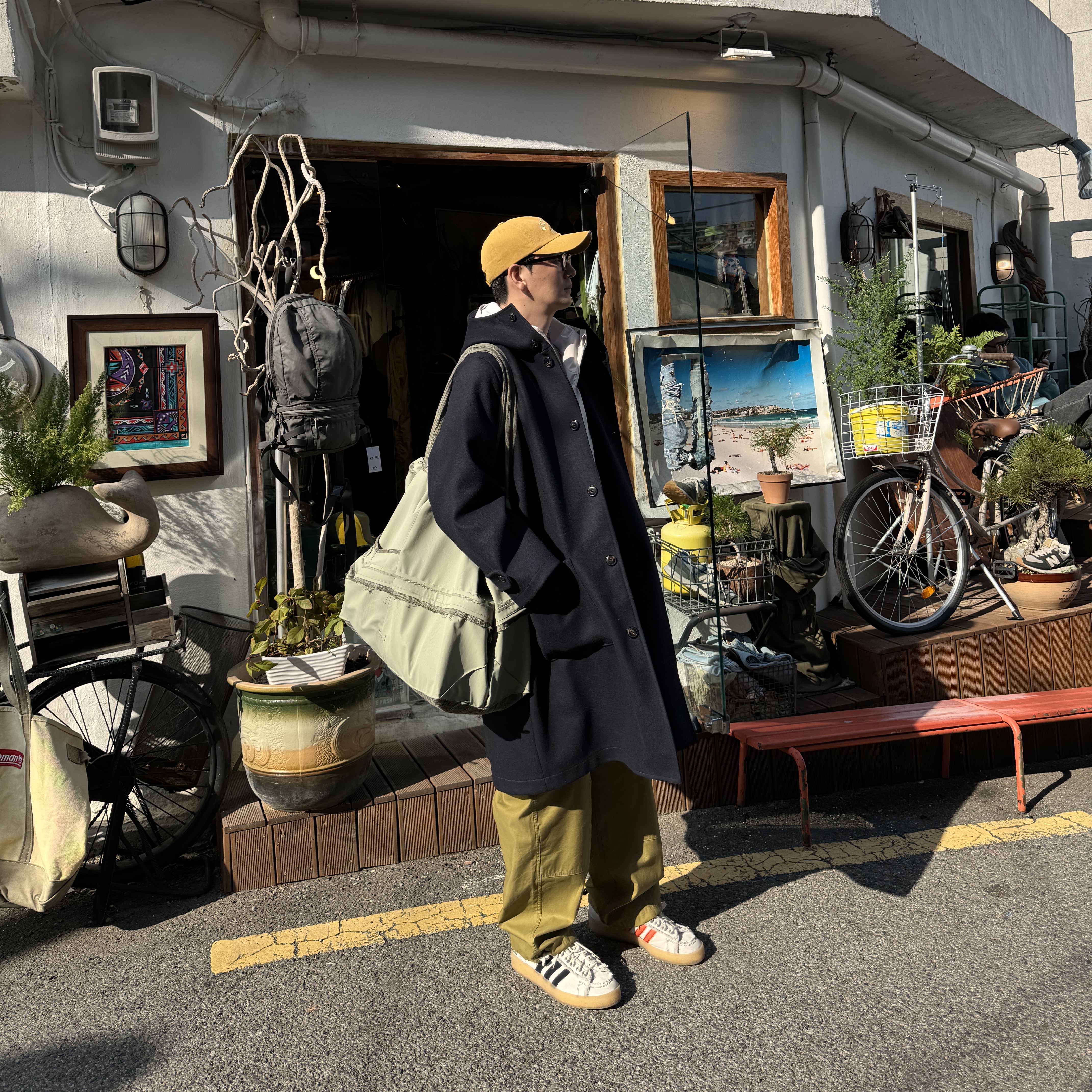 Adidas x Song for the Mute Campus 80s Bliss Core Black 착용 스타일