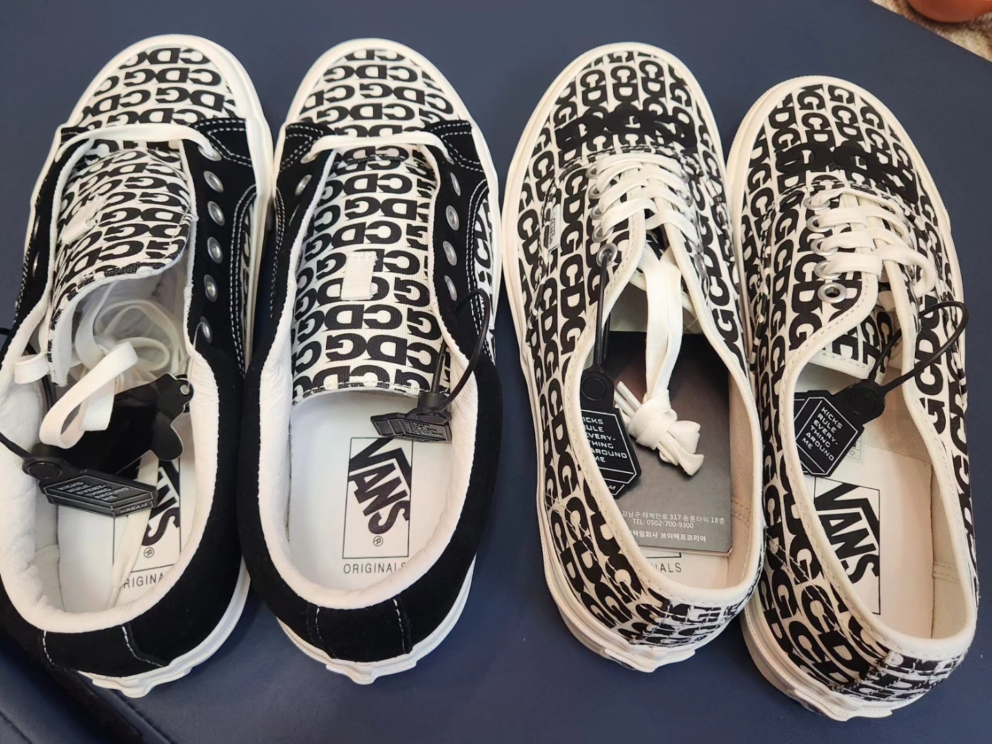 Vans Vault x CDG OG Authentic LX White Black, Vans Vault x CDG Lampin LX 2021 착용 스타일 - 2