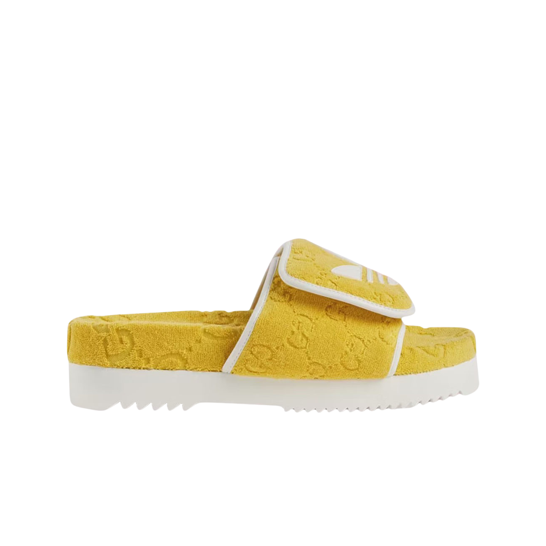 구찌 x 아디다스 GG 플랫폼 샌들 옐로우 화이트(Gucci x Adidas GG Platform Sandal Yellow White)