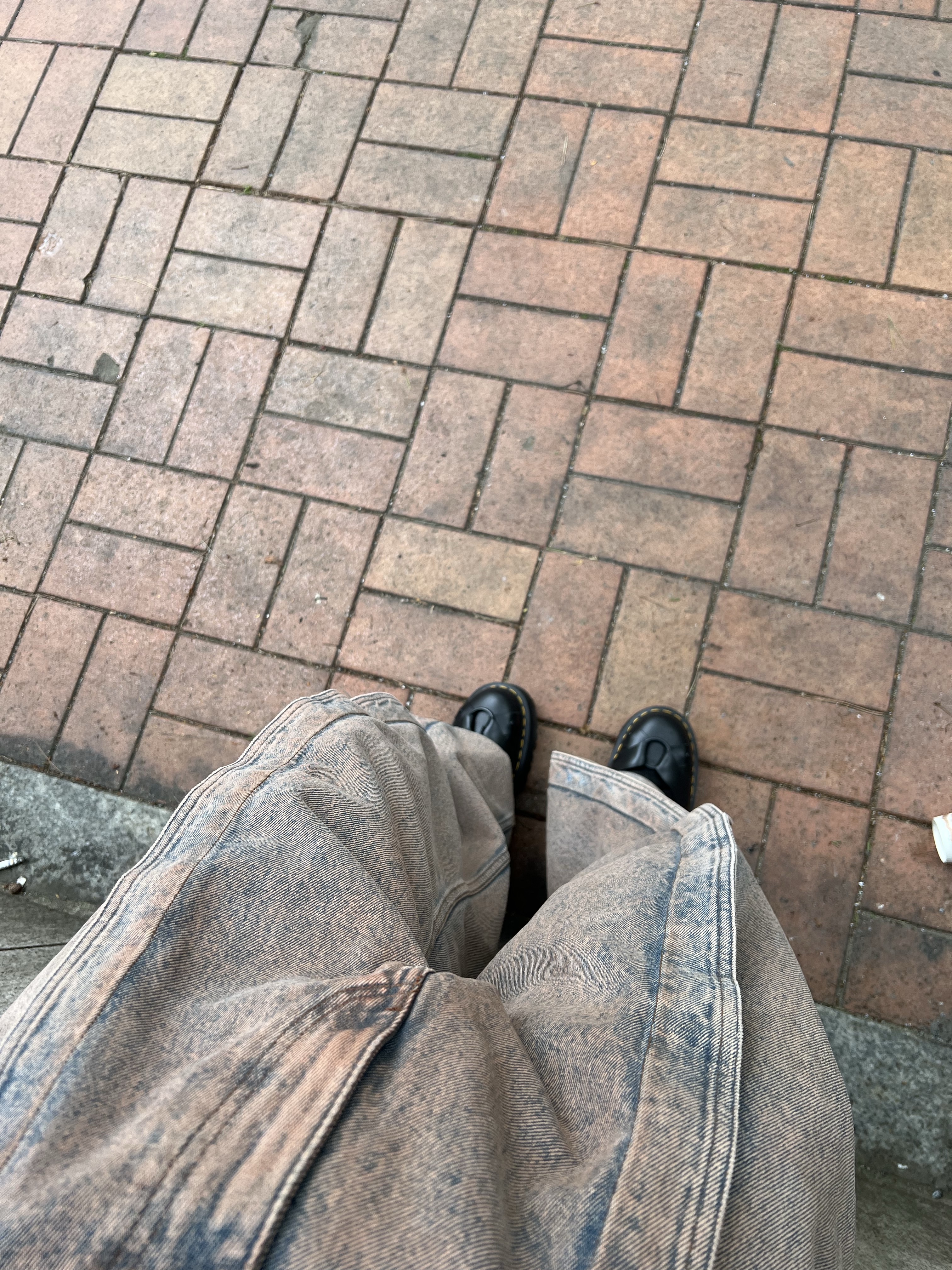 Y/Project Banana Jeans Peach Ice Blue - 22FW 착용 스타일 - 2