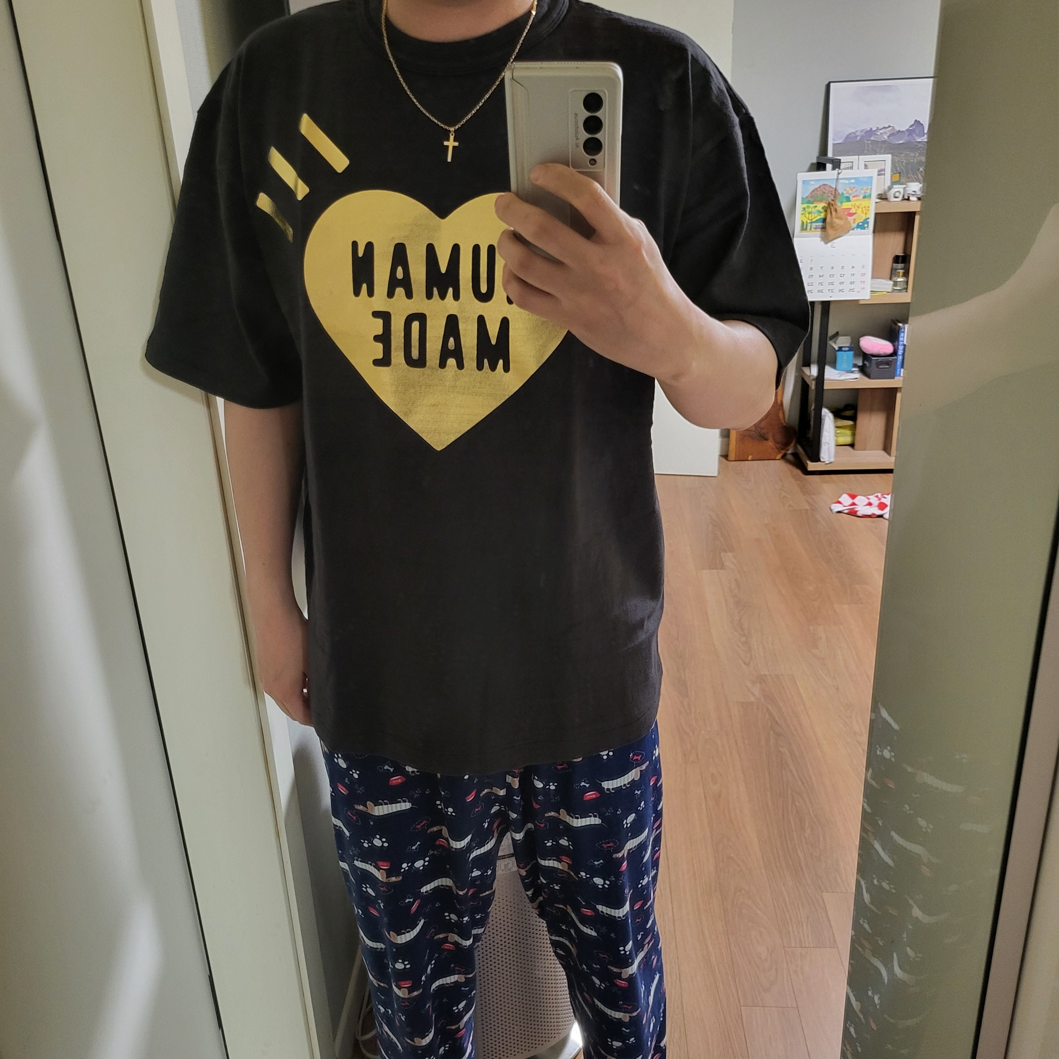 Human Made Graphic T-Shirt #18 Black 착용 스타일 - 1
