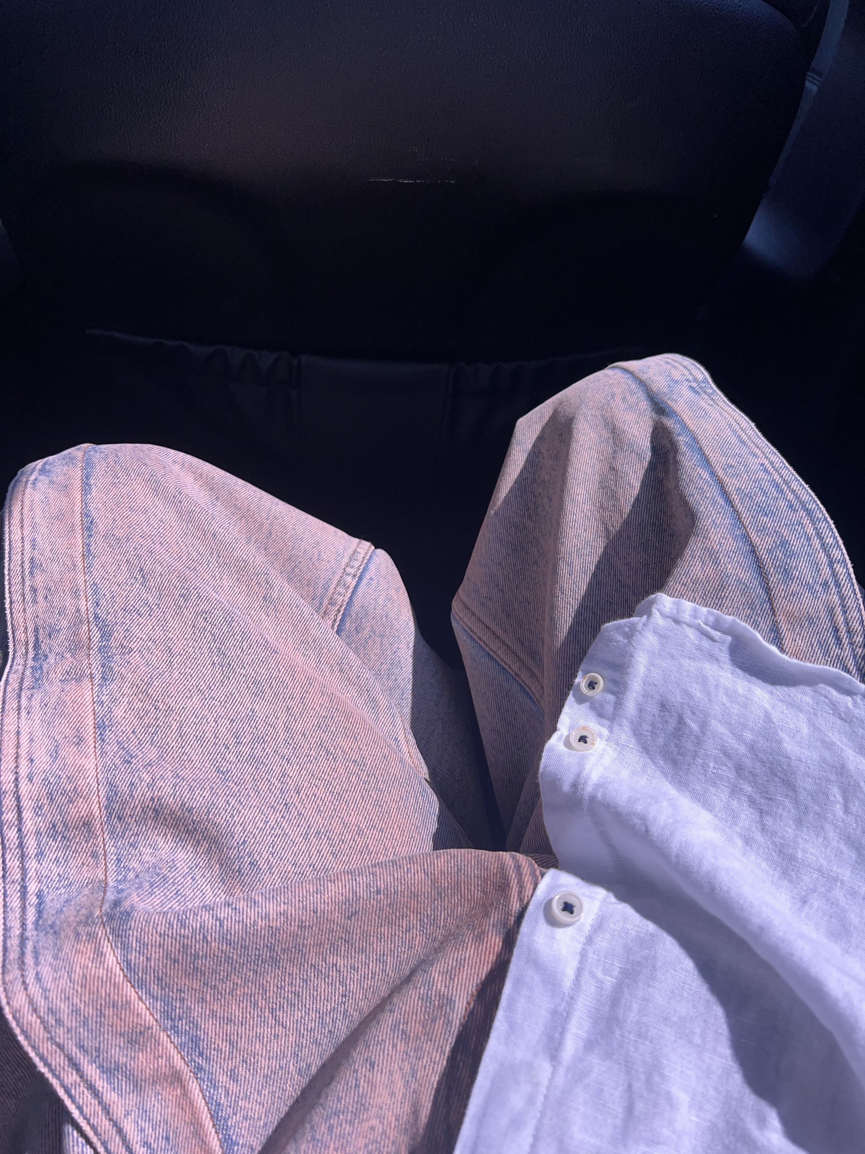 Y/Project Banana Jeans Peach Ice Blue - 22FW 착용 스타일 - 1