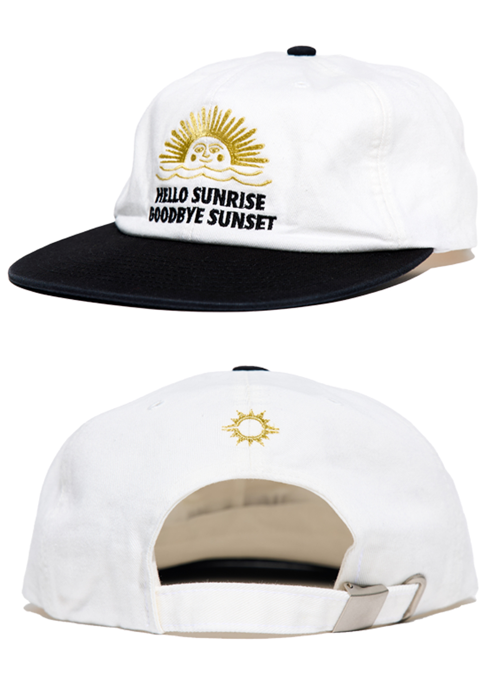 【HELLO SUNRISE】 90s Logo 6Panel Cap /追跡付 90s Logo 6Panel Cap_Beige&Navy - Hello Sunrise