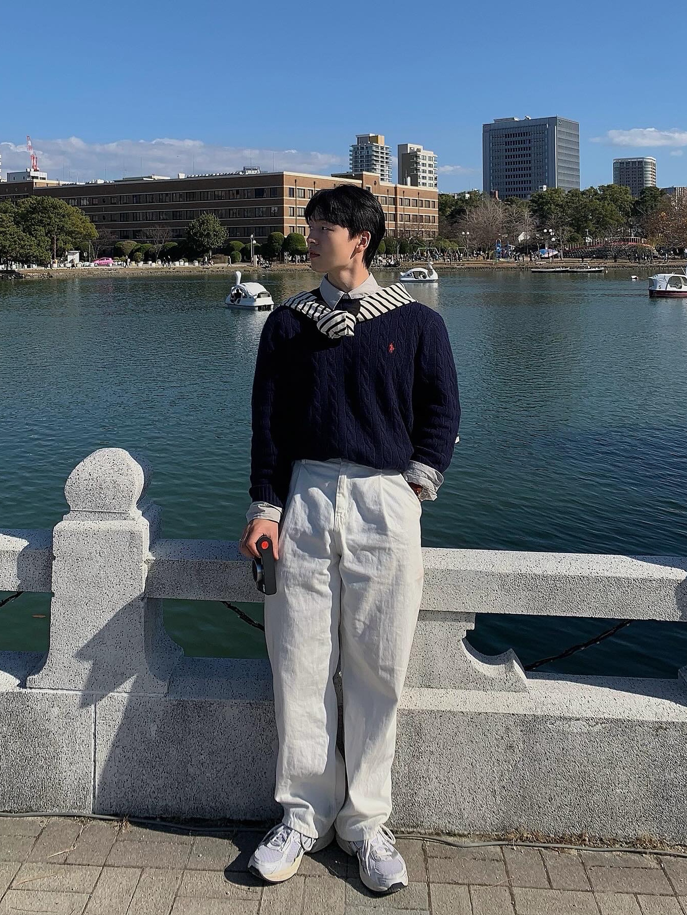 [30%적립] Polo Ralph Lauren Cable Knit Wool Cashmerer Sweater Hunter Navy, (W) Asics Gel-1130 White Midnight 착용 스타일 - 1