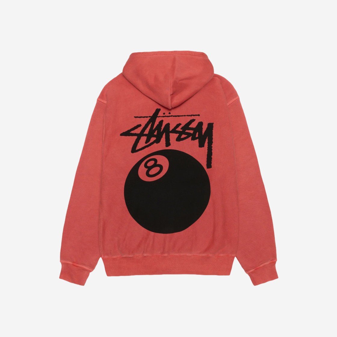 Stussy 8 Ball Pigment Dyed Zip Hoodie Guava 상세 이미지 1