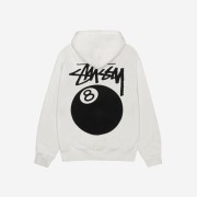 Stussy 8 Ball Pigment Dyed Zip Hoodie Natural