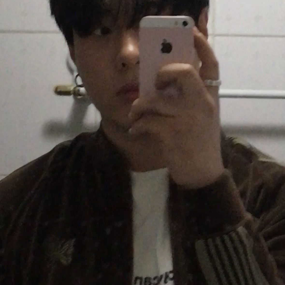 Needles R.C. Track Jacket Velour Brown 착용 스타일 - 2