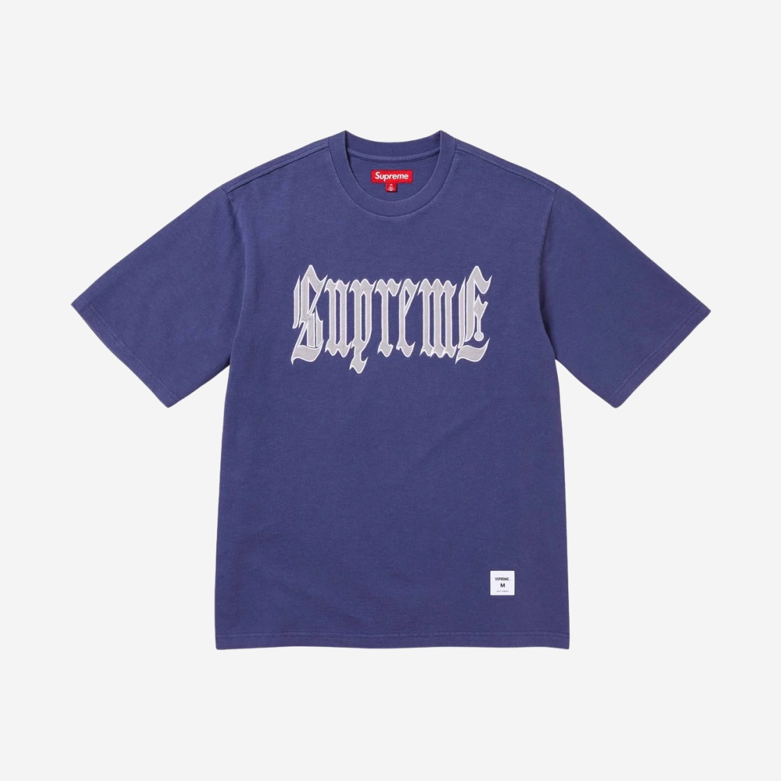 Supreme Old English S/S Top Washed Navy - 24SS 상세 이미지 1