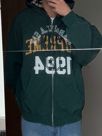 Supreme x MM6 Maison Margiela Zip Up Hooded Sweatshirt Dark Green - 24SS 착용 스타일