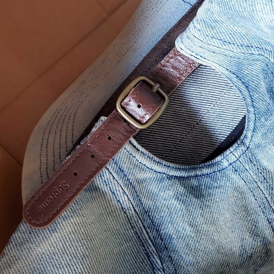 Supreme Washed Chino Twill Camp Cap Dirty Indigo - 24SS 착용 스타일 - 2
