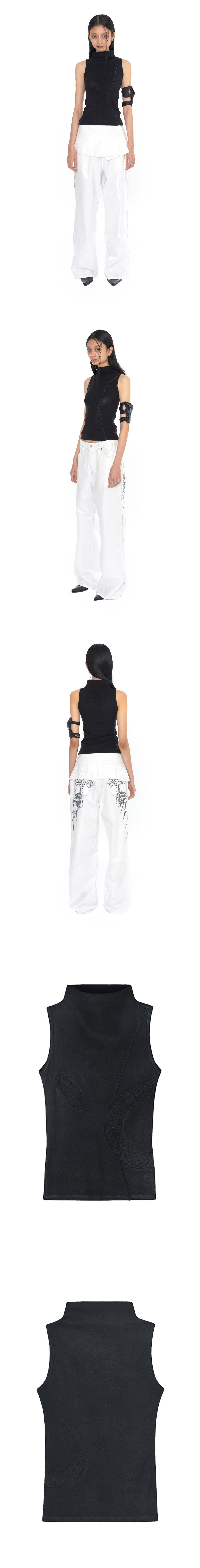 [KREAM 단독] Bonnae Women Spiral sleeveless top Black 상세 이미지 2
