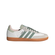 (W) Adidas Samba OG Cloud White Silver Green