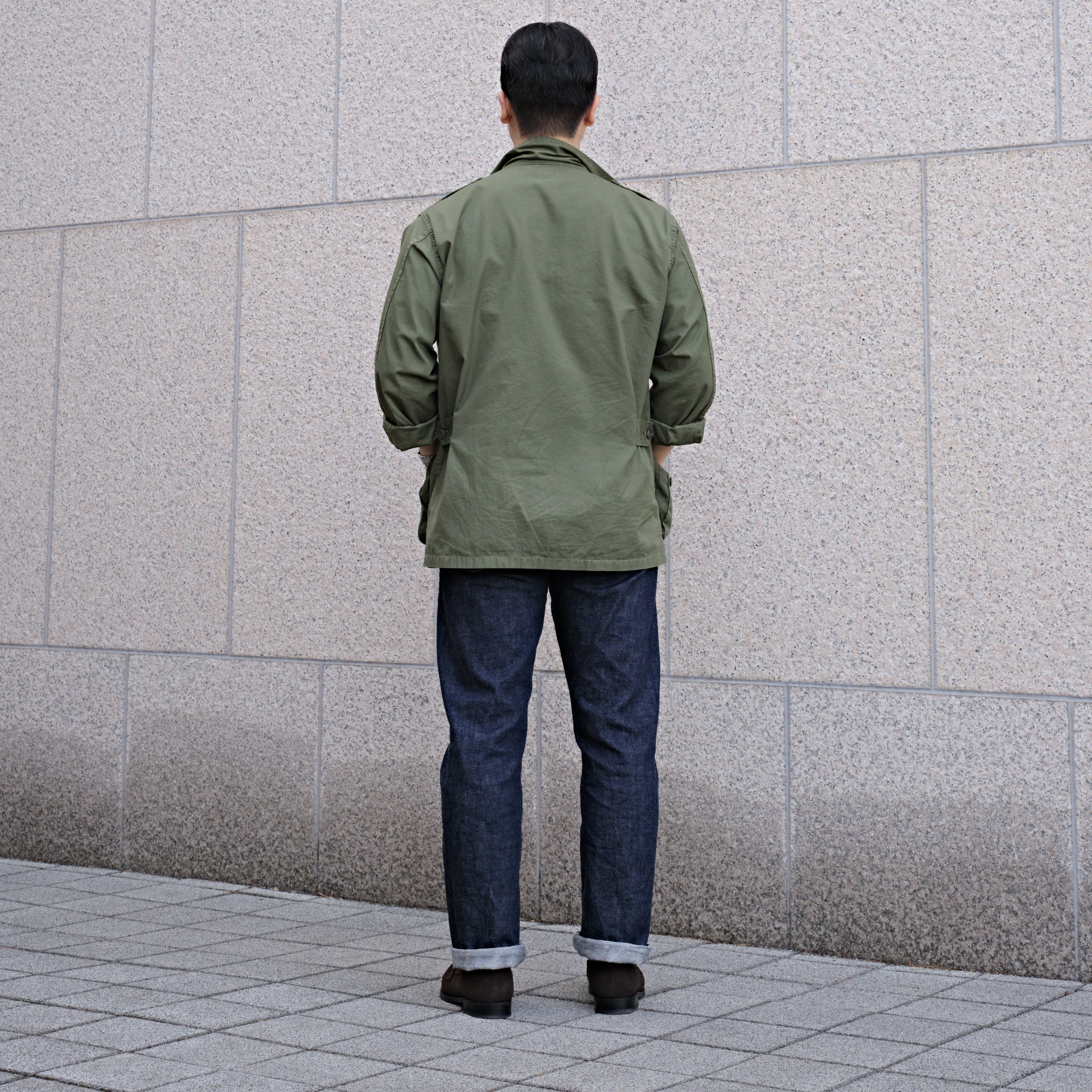 Fullcount 1101W Straight Denim One Wash Indigo Blue 착용 스타일 - 4