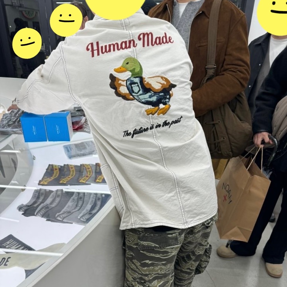 Human Made Garment Dyed Coverall Jacket White 착용 스타일