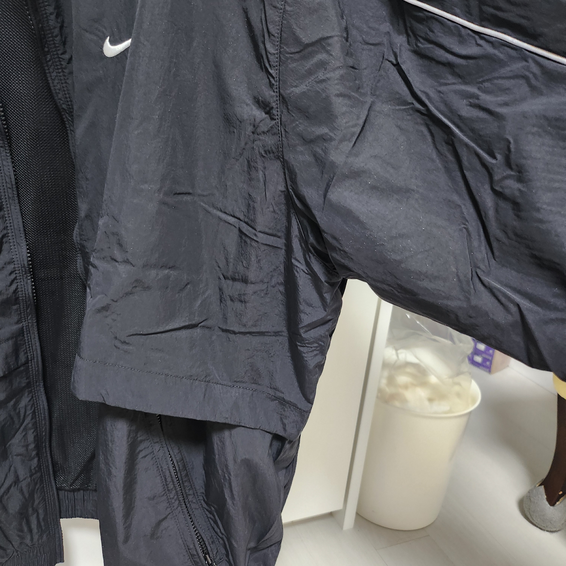 Nike NSW Solo Swoosh Woven Track Jacket Black - Asia 착용 스타일 - 6