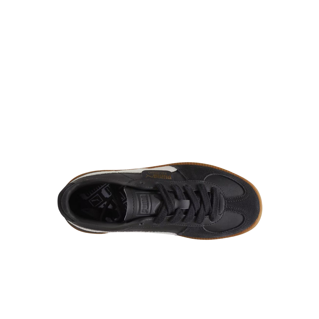 (JR) 푸마 팔레르모 레더 블랙 페더 그레이((JR) Puma Palermo Leather Black Feather Gray) - 2