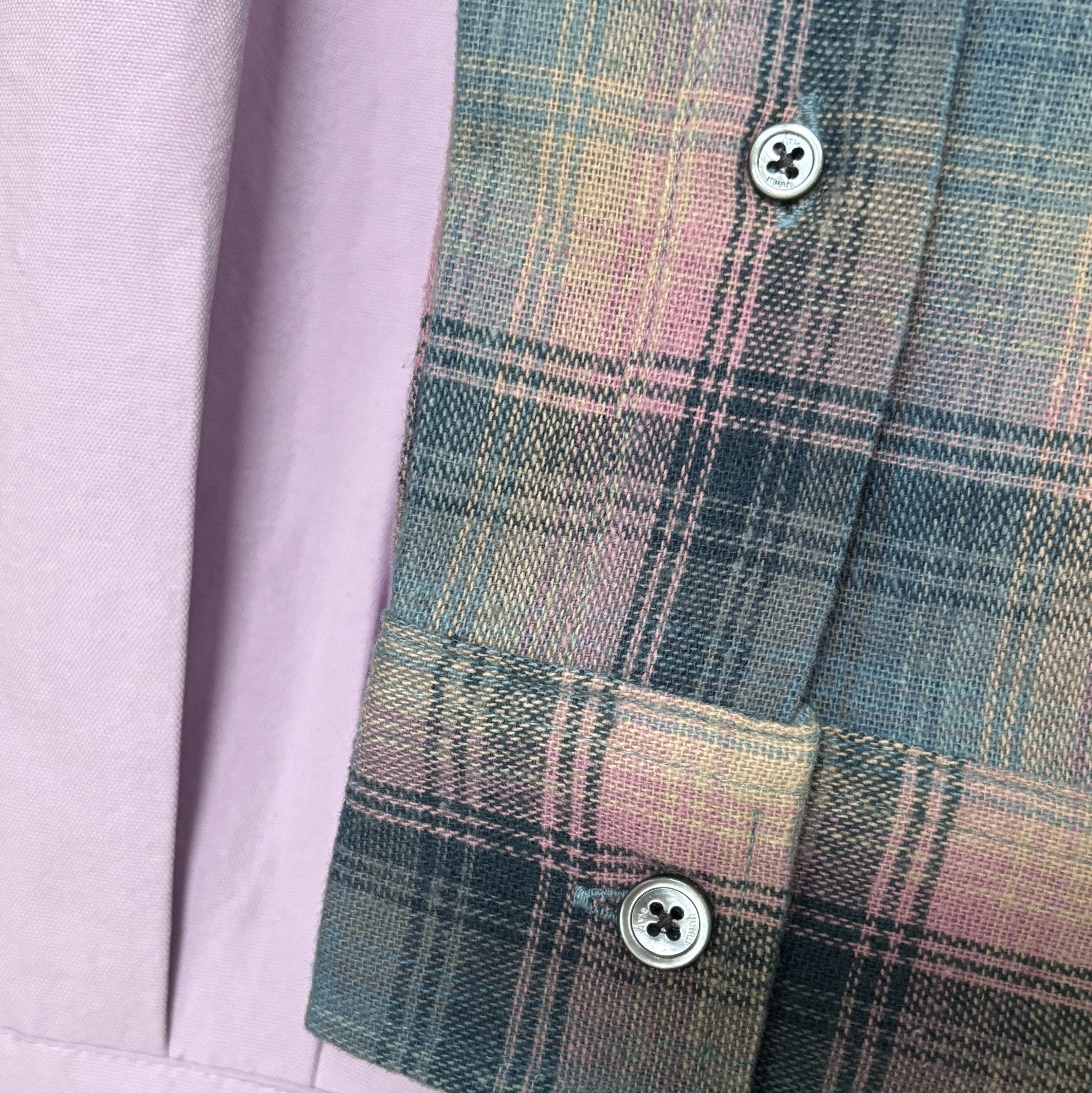 Aviemuah Relaxed Check Shirt Pink 착용 스타일 - 2