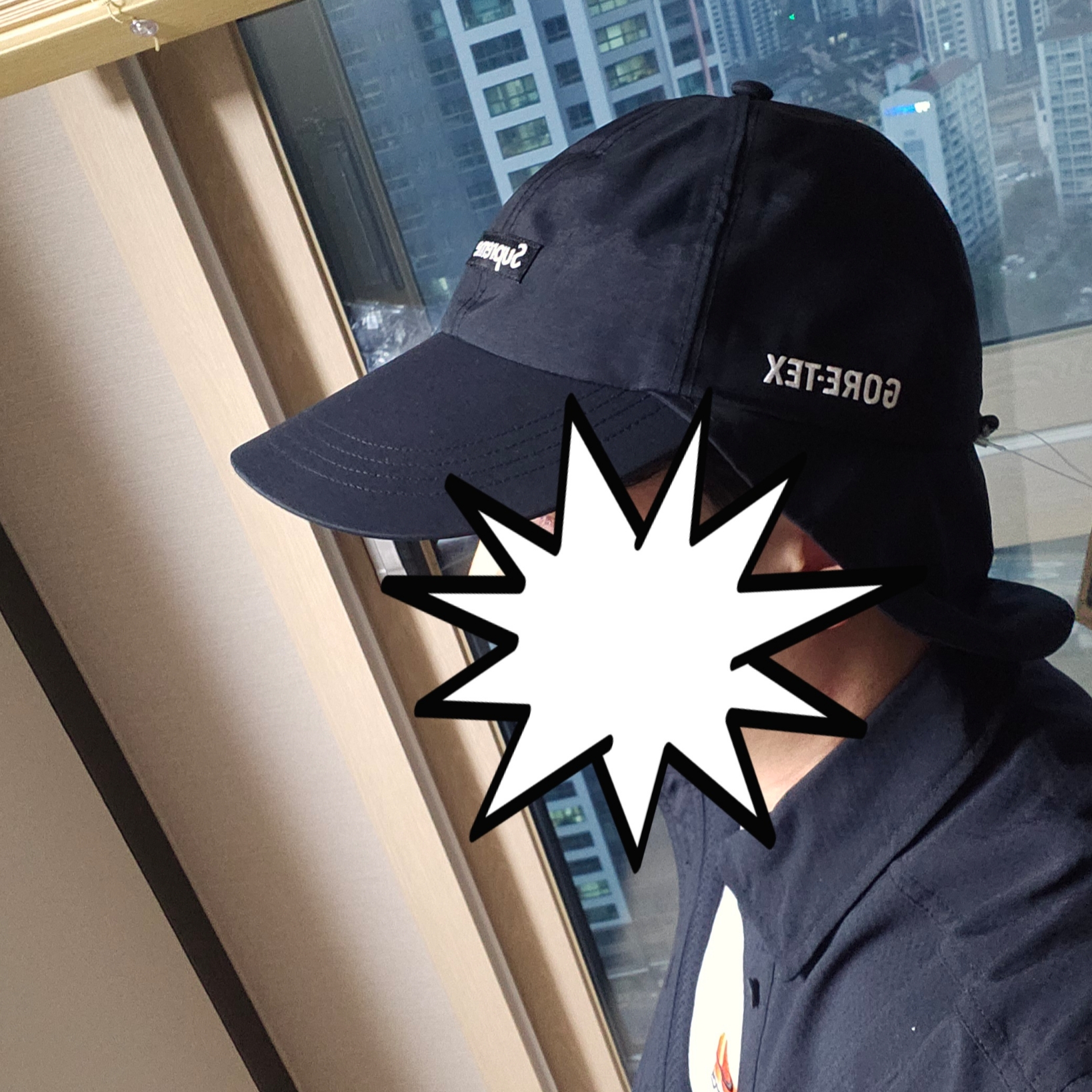 Supreme Gore-Tex Sunshield Hat Black - 24SS 착용 스타일 - 2