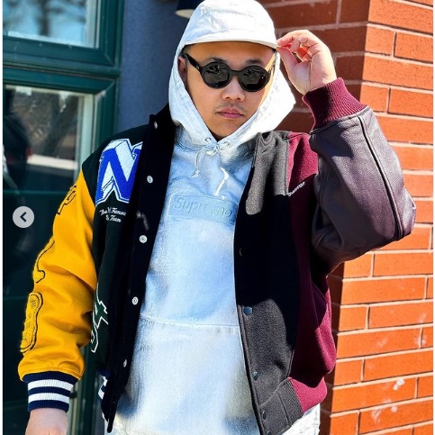 Supreme x MM6 Maison Margiela Split Varsity Jacket Multicolor - 24SS 착용 스타일