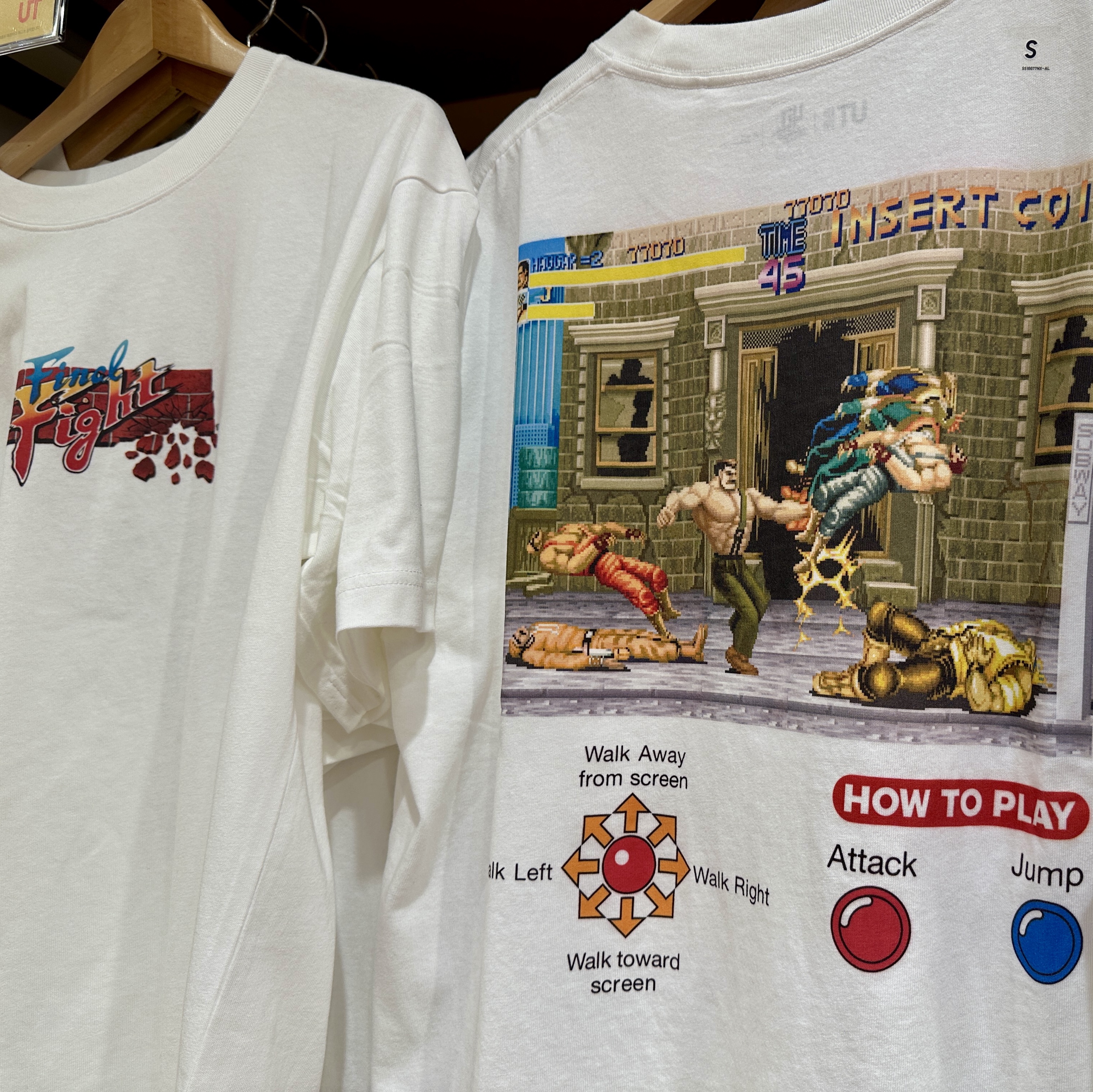 Uniqlo UT Fighting Game Legends T-Shirt White 착용 스타일 - 2