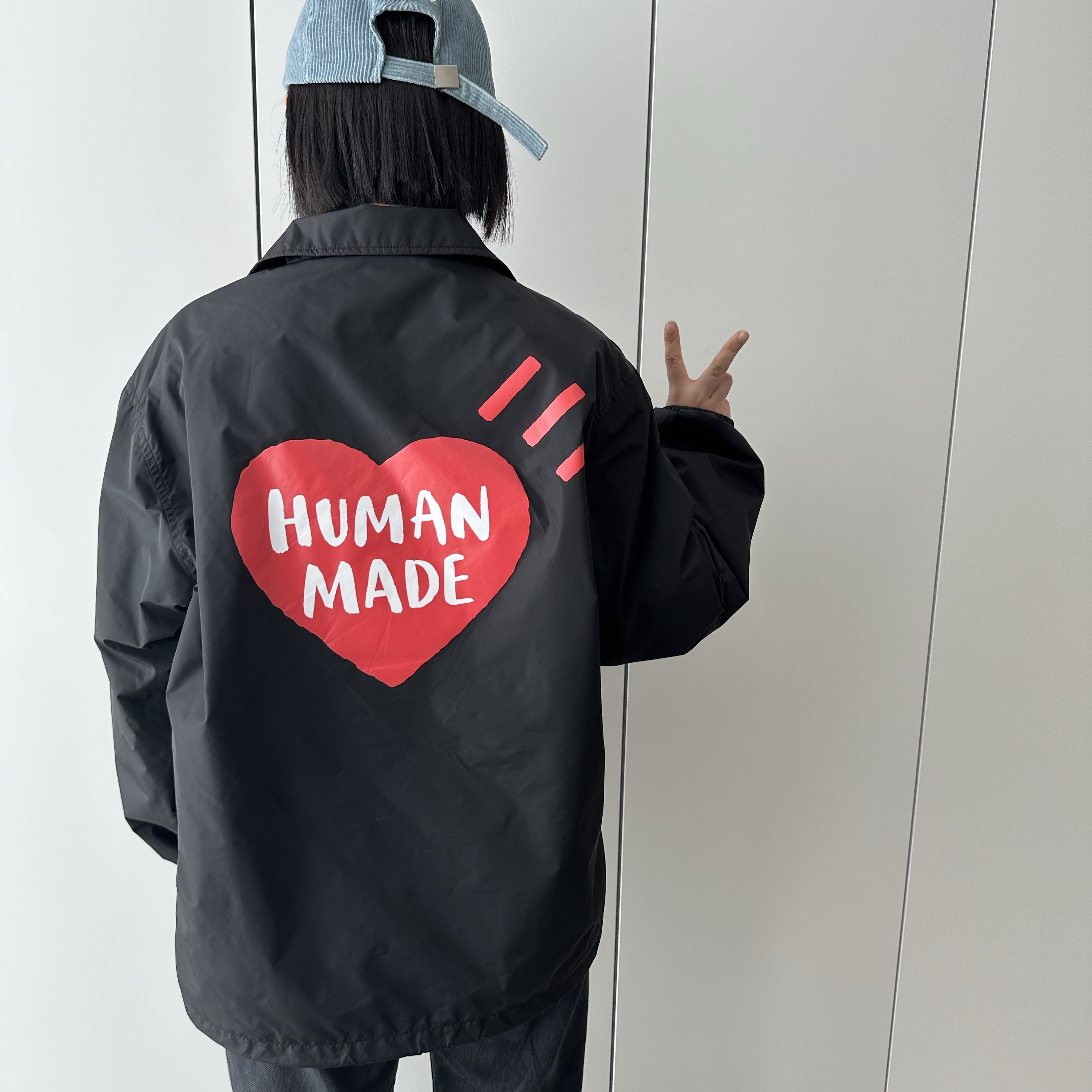 Human Made Coach Jacket Black 착용 스타일